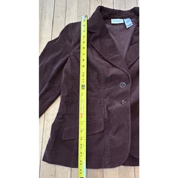 Liz Claiborne Villager Brown Corduroy Womens Cotton Blazer Size 8 - Picture 5 of 11